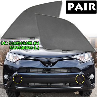 Toyota Rav4 2018 Accessories Front Bumper Tow Hook Cover Pair Front Bumper Tow Hook Eye 2017 Toyota RAV4 Front Bumper Parts