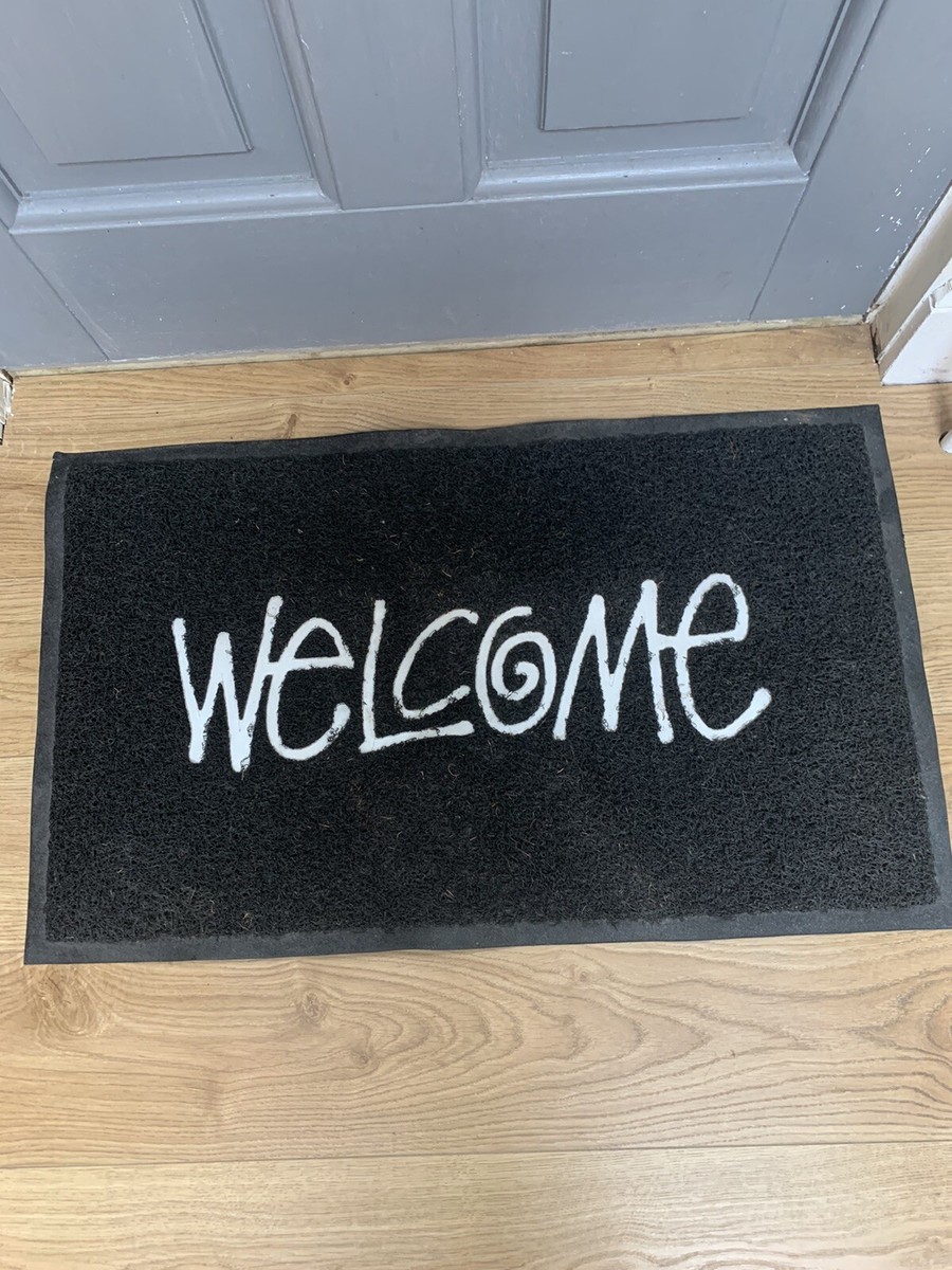 Stussy Welcome Mat, Black, Used But Could Be Cleaned Up