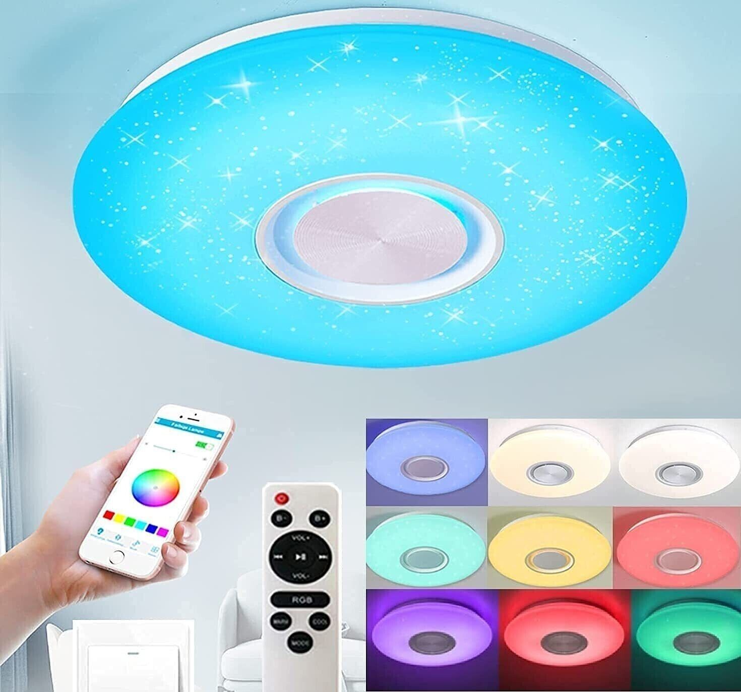 Plafoniera Musicale LED 72W RGB Bluetooth | Smart Home con Telecomando