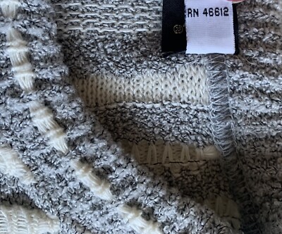 Alan Stuart ニットセーター coogi風 made in USA Vintage 90s Alan Stuart Coogi Style Sweater Large Gray White