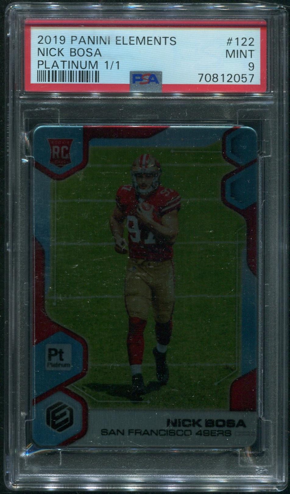 Nick Bosa Panini Elements #122 Platinum 1/1