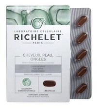 Complément alimentaire Richelet force des cheveux peau ongles 30 capsules