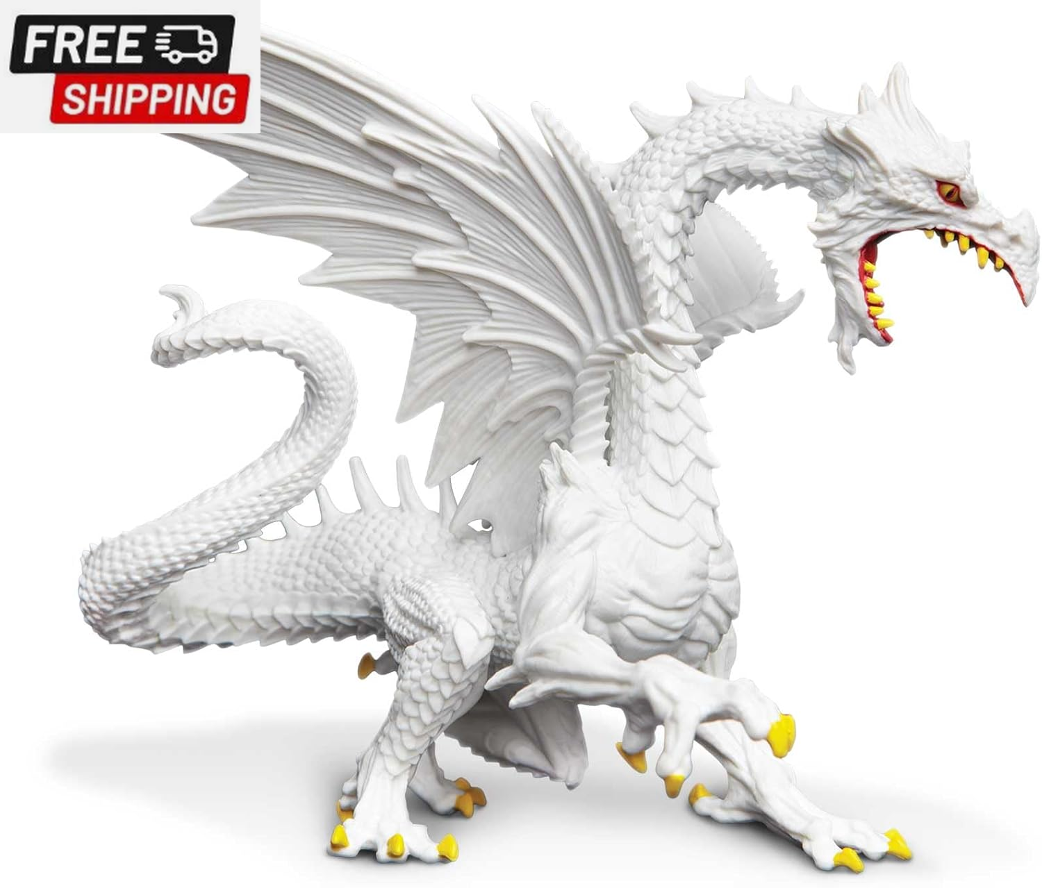 Glow-In-The-Dark Snow Dragon Figurine by Safari Ltd - 6