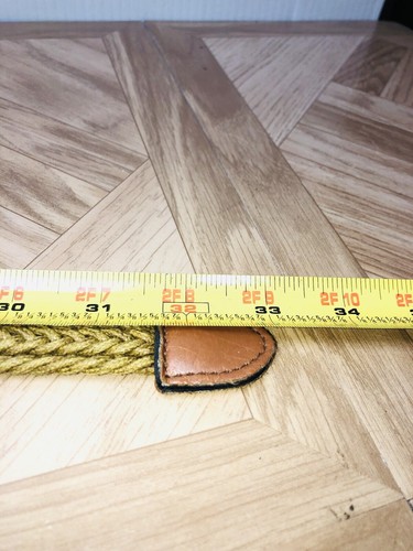 Woven Belt Tan and Green Kid’s Child Accent Adjustable Buckle Size S Dress 33” - Picture 8 of 11