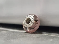 Pandora Pink Line Murano Glass Charm - Silver