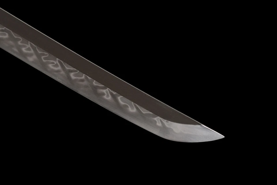 Japanese Samurai Katana Clay Tempered L6 Steel Blade Sword Full Tang Brass Tsuba - Image 2 of 4