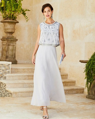 JOANNA HOPE LADIES BEADED MAXI DRESS 