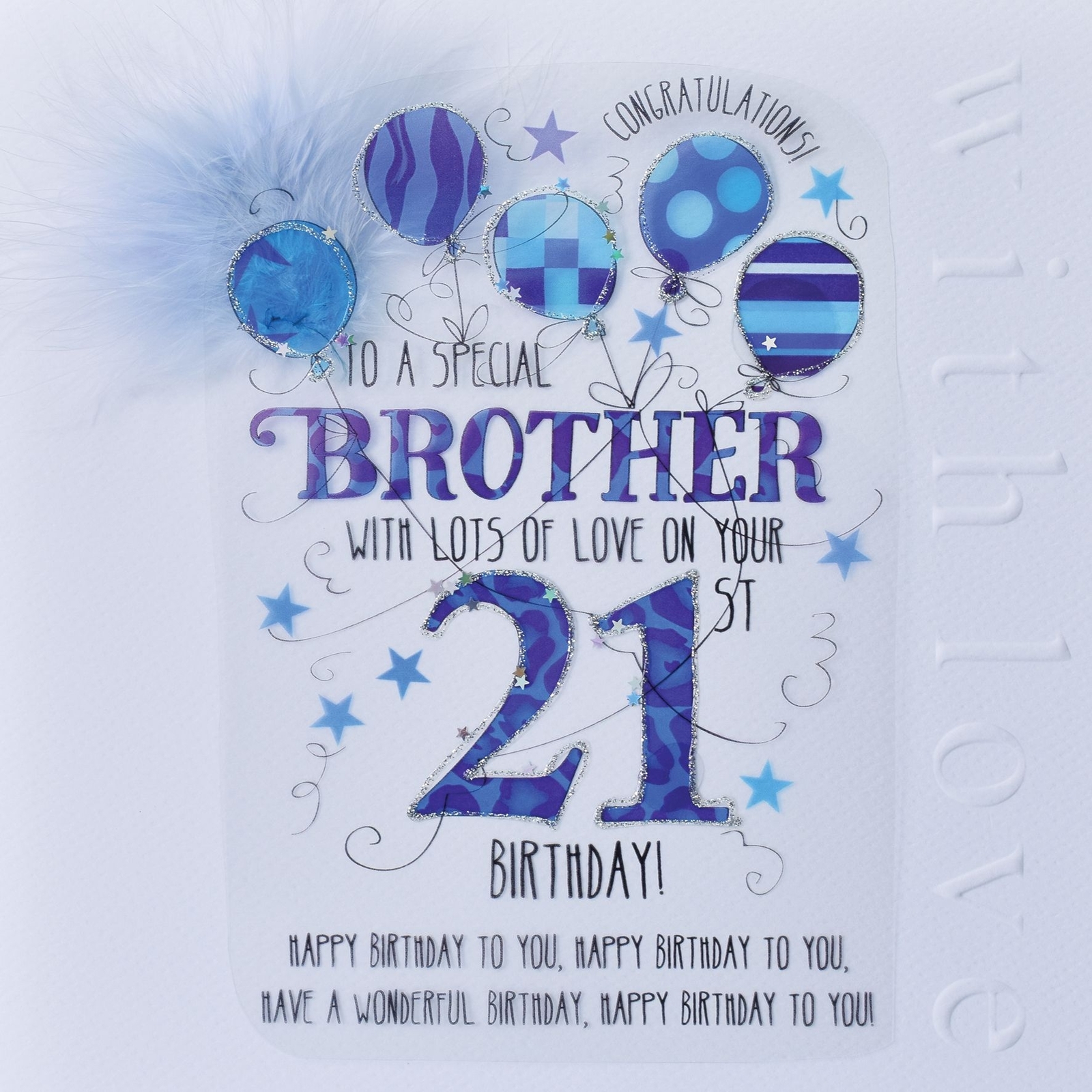 Wendy Jones-Blackett Brother 21st Birthday Card – Handmade Milestone Cards