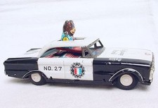 Swallow Japan 1:28 FORD FALCON BEAR HIGHWAY PATROL Tin Friction Car NM 65 RARE 