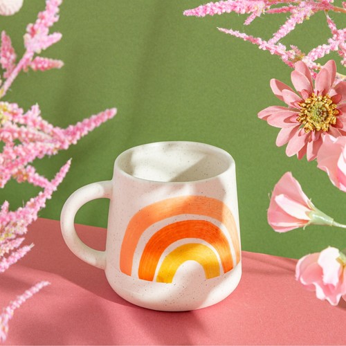 Rainbow Mug Coffee Cup Modern Home Gift Hand Painted by Sass & Belle - Picture 3 of 3