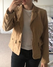 Vintage Women's Per Una (m&s) Blazer, Size 10. Hazel Wood/beige Colour