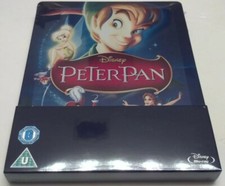 Disney's Peter Pan Embossed STEELBOOK (Blu-ray, UK) RARE REGION FREE