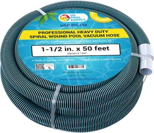 Pool Vacuum Hose - 1-1/2" X 50' Professional Heavy Duty Pool Hose for Inground,