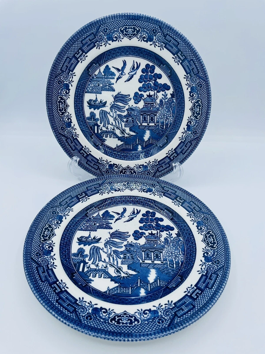 Blue willow salad clearance plates