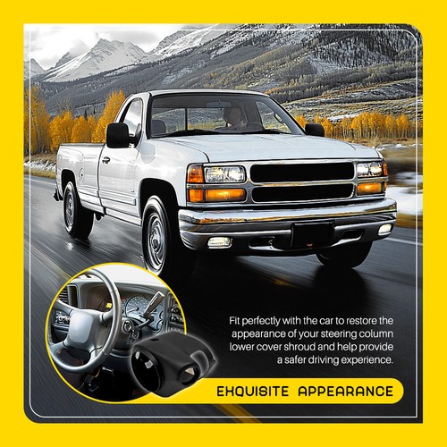 For 1999-02 Chevy Silverado GMC Sierra Steering Column Cover Trim Upper & Lower - Foto 10 di 13