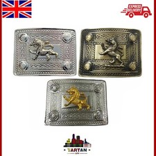 Scottish Kilt Belt Buckle Lion Rampant 4 Dome Mirror Design