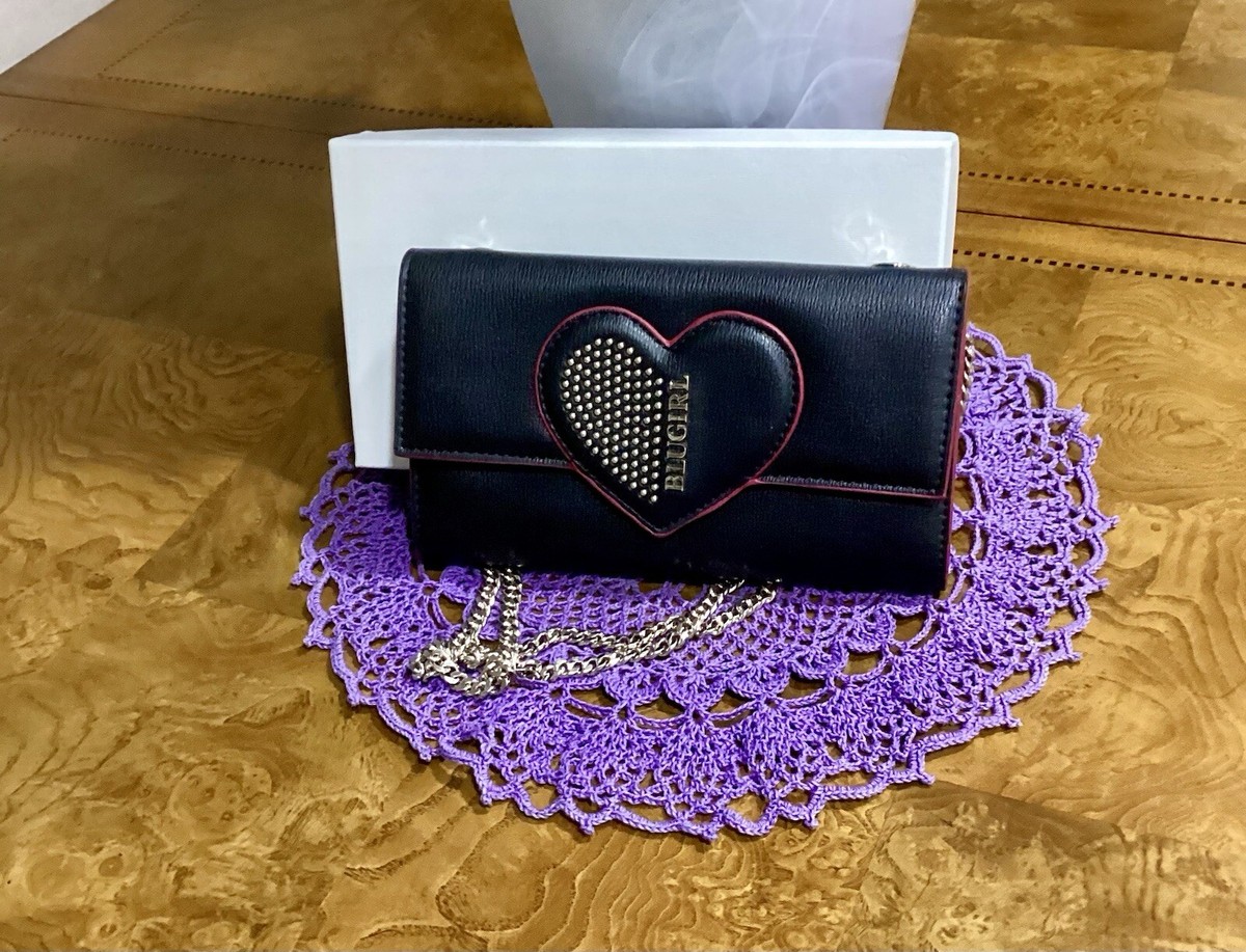 BLUGIRL BLUMARINE 財布 Blugirl Blumarine Wallet On A Chain With Studded Heart