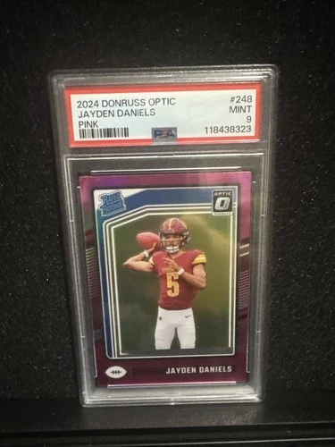 2024 Panini Donruss Optic Rated Rookie Jayden Daniels #248 Pink Prizm PSA 9