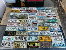 LOT OF 50 COMPLETE SET OF ALL U.S. LICENSE PLATES--RUSTY CRUSTY CRAFT CONDITION!