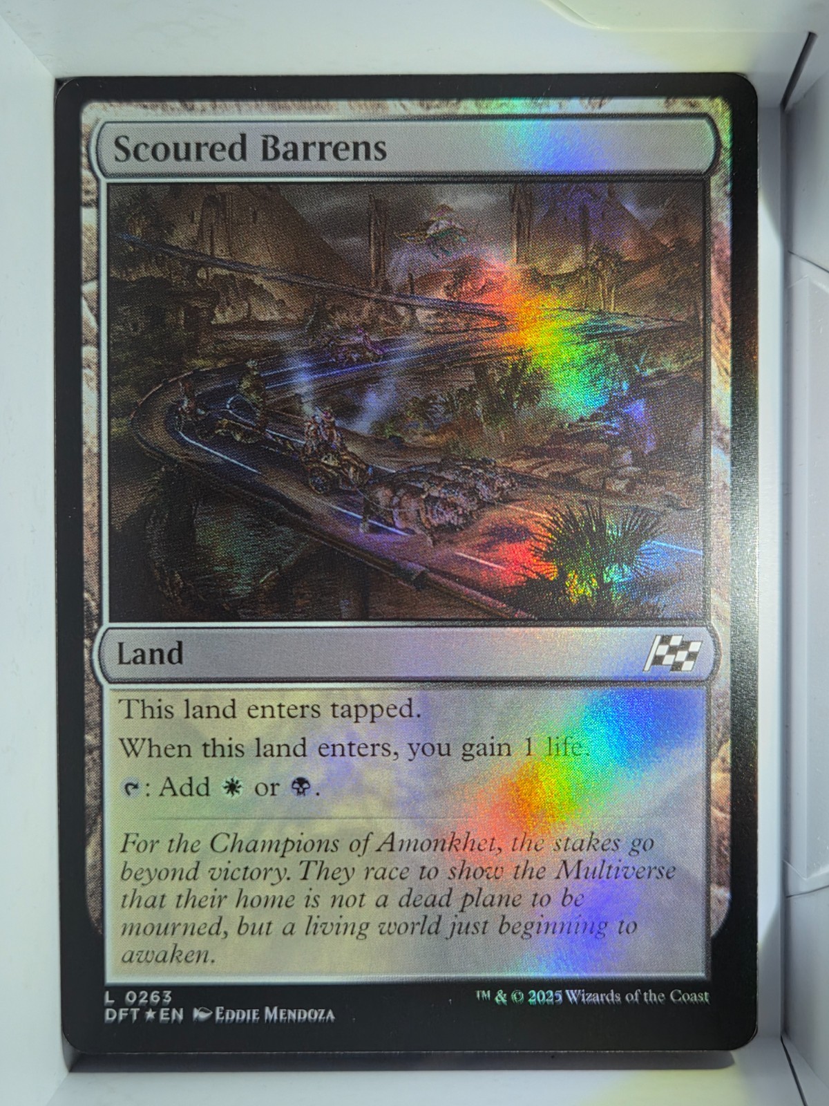 Scoured Barrens - L263 - Foil - MTG - Aetherdrift (DFT)