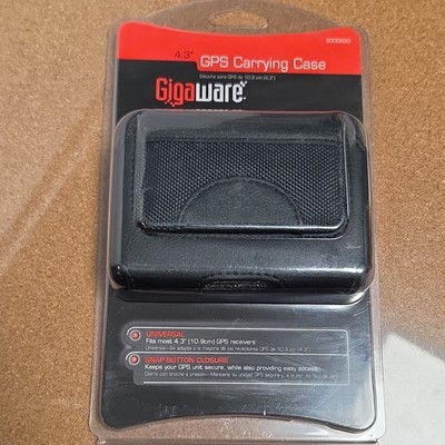 Gigaware Leather GPS Carrying Case for 4.3'' Screen, Black, Snap-Button