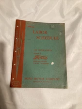 Original Vintage Ford Cars and Trucks Repair Labor Schedule w/Major Parts 1935