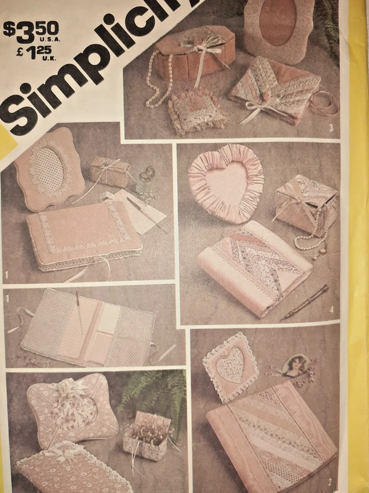Simplicity 5296 Desk Dress Accessories Journal Frame Cover Box Sewing Pattern UC - Image 2 of 4