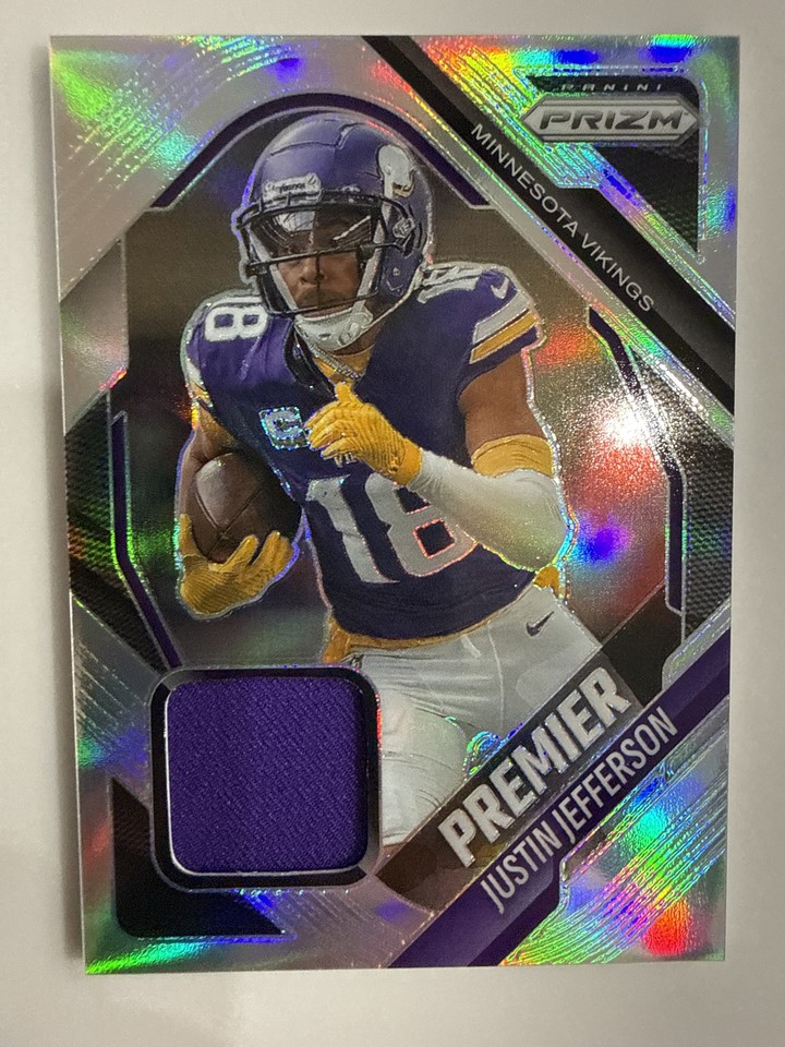 2025 Panini Prizm Premier Justin Jefferson #PJY-JUJ Jersey Relic