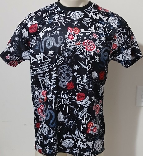 Camisa Drill Clothing Estampados Frescos de Bel Air Gráfico Calavera Manga Corta L - Imagen 1 de 4