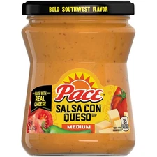 Pace Salsa Con Queso Cheese Dip, Medium, 15 Ounce Jar 15 (Pack of 1) 