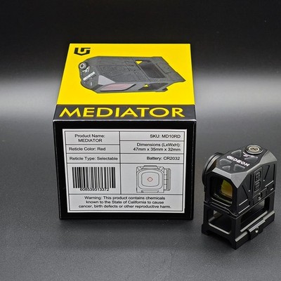 Gideon Optics 3 MOA Mediator Multi-reticle Enclosed Red Dot Sight Hunting