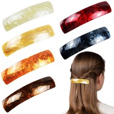 6 St&uuml;cke Haarspangen Damen, Automatische Haarspangen f&uuml;r feines Haar und mitteld