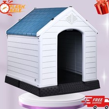 NEW Insulated Dog House 29in Elevated Floor Ventilated Water Resistant Blue