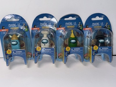 lot of 4 Toikido Among Us Series Figure Green with Party Hat