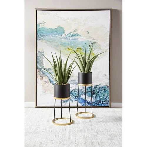 Cyan Design 11039 Liza Gold and Black Stand, Large - Picture 2 of 8