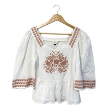 Universal Thread Boho Babydoll Top White Cora...