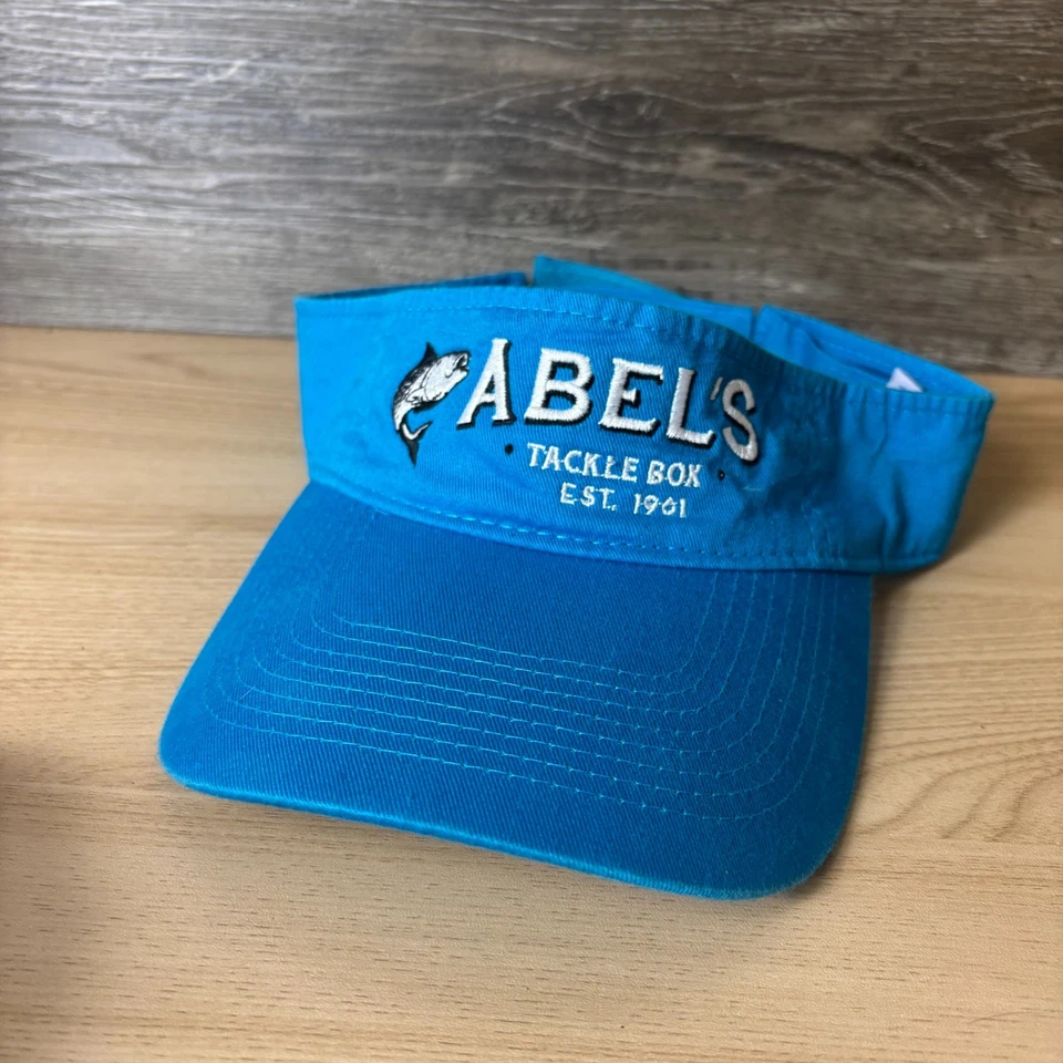 Abels Tackle Hat Cap Strap Back Blue Visor Boat Boating Fishing Outdoors - Image 3 of 4