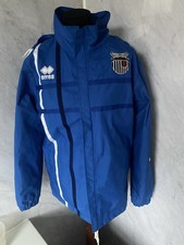 Grimsby Town FC Errea Blue Coat Jacket Size Medium Excellent Condition