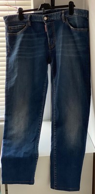 Dsquared2 Men's Slim Jeans Size 56, 48cm flat waistband uk size 38 Blue Unworn
