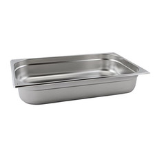 Genware GN11-20 Stainless Steel Gastronorm Pan, 1/1 GN, 530 Mm Length, 327 Mm Wi