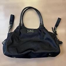 m1201 kate spade New York Tote Bag Mothers Bag Black Durable Canvas Excellent C