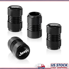4pcs Tire Valve Stem Caps Black Universal Jeep Car Suv Truck Motorcycle 4pcs Tire Valve Stem Caps Black Universal Jeep Car Suv Truck Motorcycle