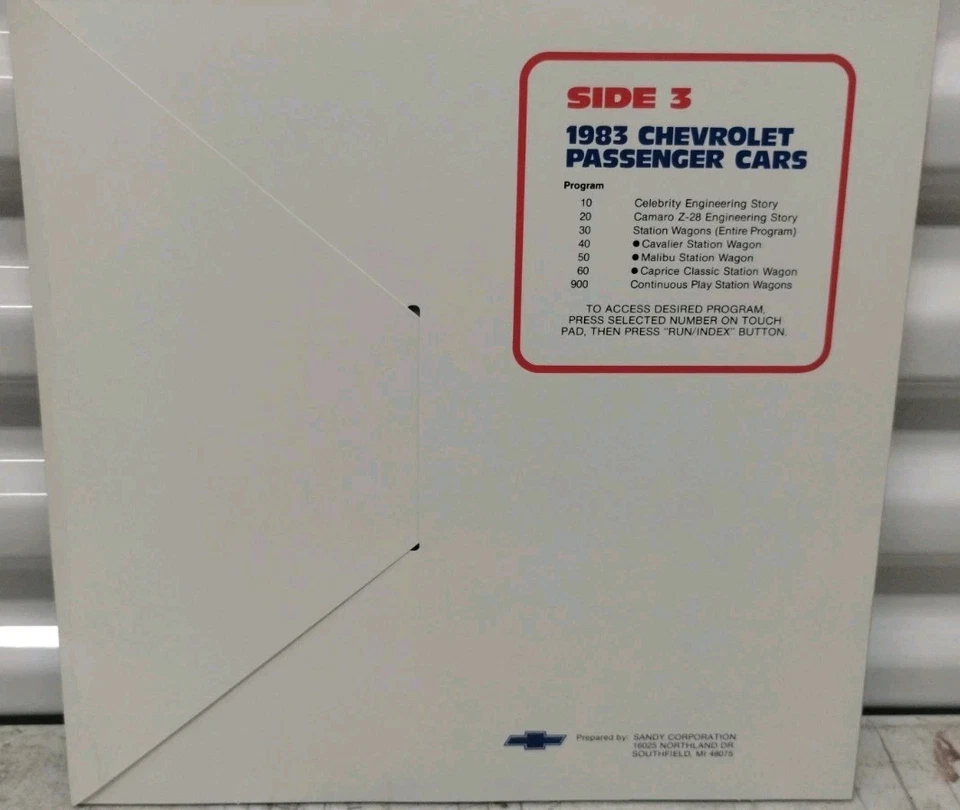 1983 Passenger cars Chevy product training laserdisc dealership tools Foto 4 de 4