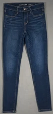 WI11448 ***AMERICAN EAGLE*** STRETCH JEGGING SKINNY FIT WOMENS BLUE JEANS sz4 R