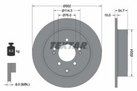 2 X Bremsscheibe Textar 92294903 FüR KIA Sportage