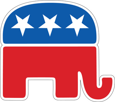 Republican Elephant Decal Sticker Republican GOP Party Presidential Election