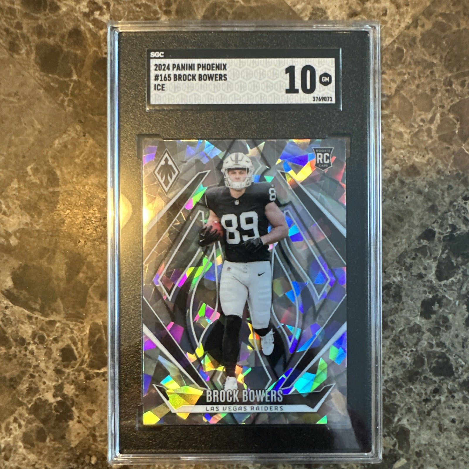 2024 Panini Phoenix - Rookies Brock Bowers #165 Ice (RC)