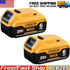 2Pack 6.0AH 20V 20 Volt Max XR Lithium Ion Battery For DCB206-2 DCB205-2