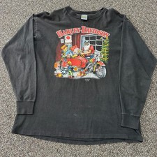 Harley Davidson 1990s 3d Emblem Vintage Tee S...