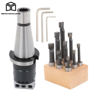Heavy Duty Boring Set 2'' Head NMTB 40 Shank & 9pc 1/2'' C6 Boring Bars